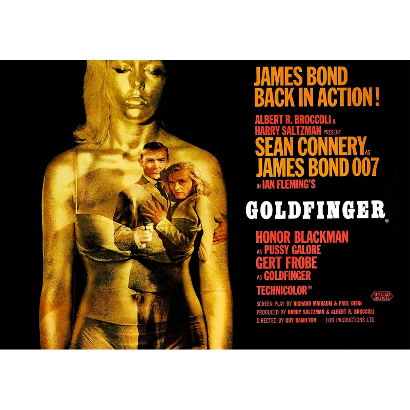 James Bond Goldfinger - Filmposter James Bond Goldfinger - Filmposter