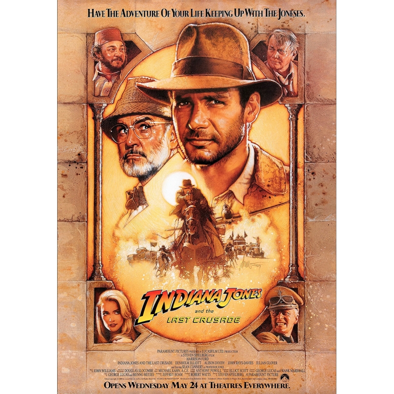 Indiana Jones: Sean Connery and Harrison Ford print by Bridgeman Images