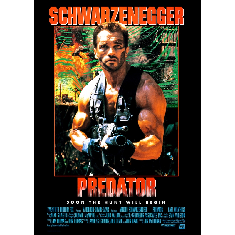 Schwarzenegger: Predator (1987) Filmposter - Version 2