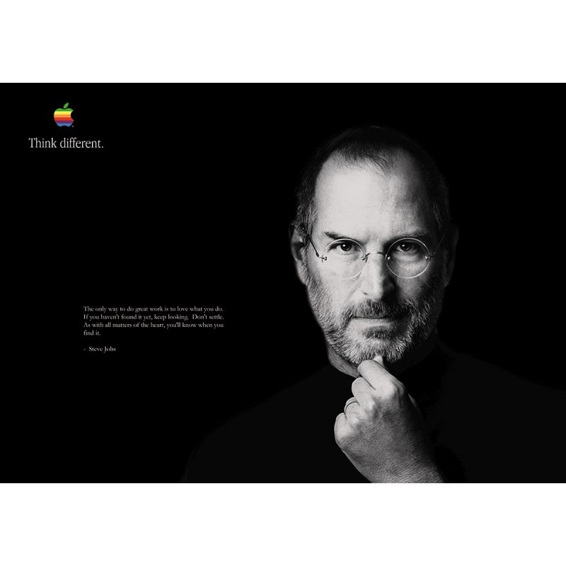 Apple Poster THINK DIFFERENT Steve Jobs Apple Poster THINK DIFFERENT Steve Jobs