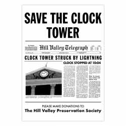 Save the Clock Tower Flyer weiß
