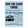 Retour à l’avenir « Save the Clock Tower » Flyer bleu (y compris dédica.