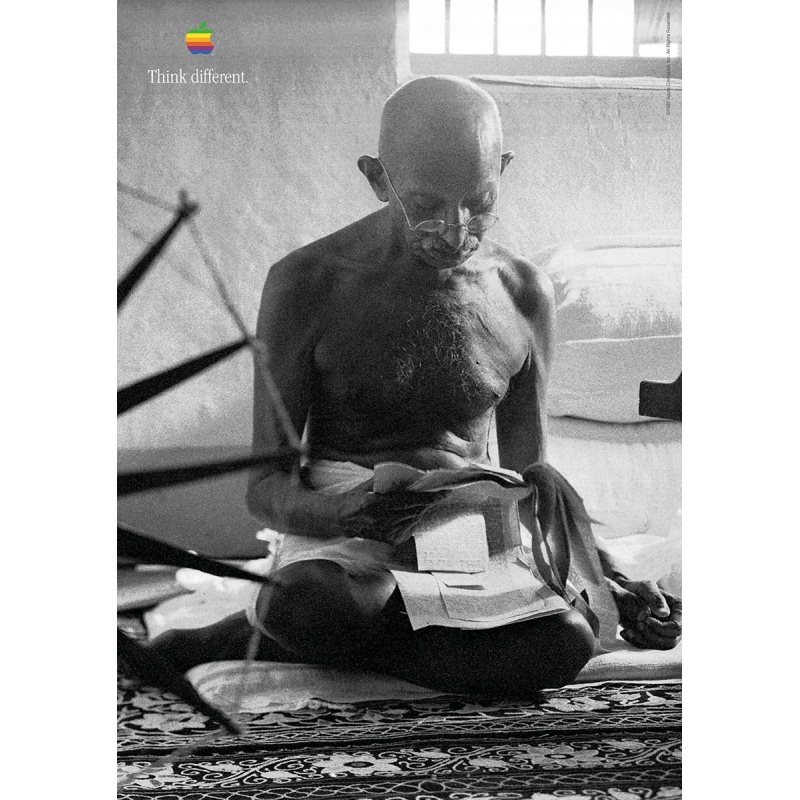 Affiche Apple Think Different - Mahatma Gandhi