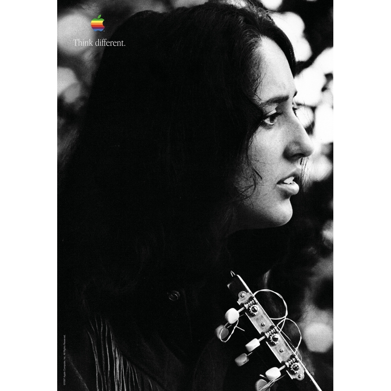 Apple Think Different Poster - Joan Baez