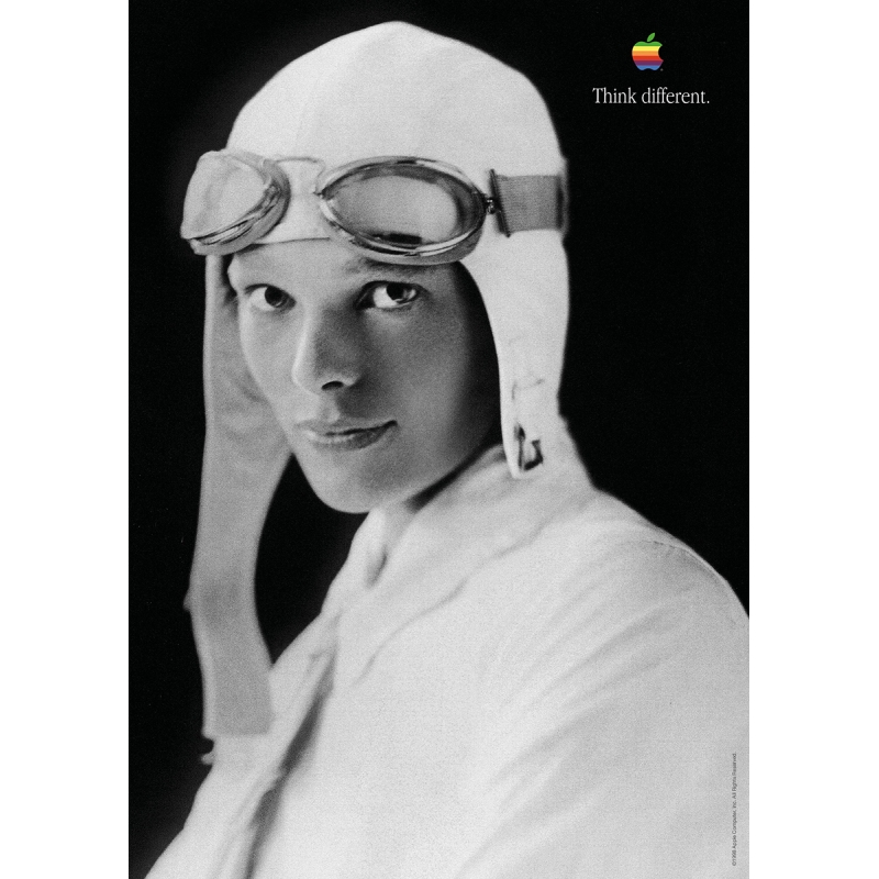 Apple Think Different Poster - Amelia Earhart