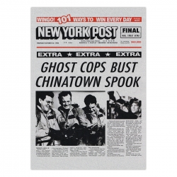 New York Post Titelseite: Ghost Cops bust Chinatown Spook