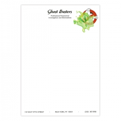 Ghostbusters stationery with Slimer spot
