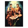 Gemaltes Portrait der Ghostbusters mit Baby Oscar