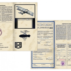 Zeppelin-Ticket der Deutschen Zeppelin-Reederei