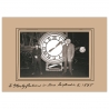 Doc et Marty devant l'horloge de la mairie - Image dédicacée