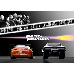 The Fast and the Furious 1-7 Movie Poster