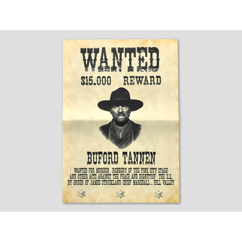 Buford "Mad Dog" Tannen Wanted Poster Buford "Mad Dog" Tannen Wanted Poster