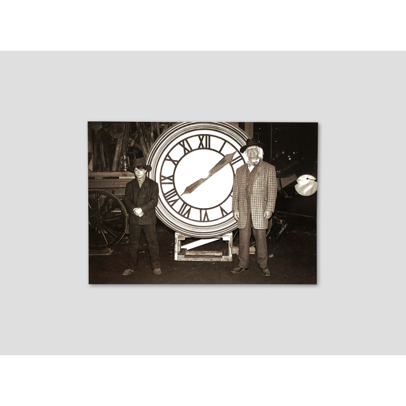 Foto "Doc und Marty vor der Rathausuhr" Foto "Doc und Marty vor der Rathausuhr"