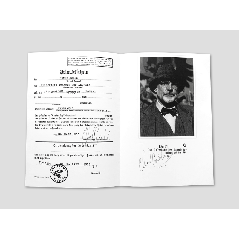 Travel document of Henry Jones Sr. Travel document of Henry Jones Sr.
