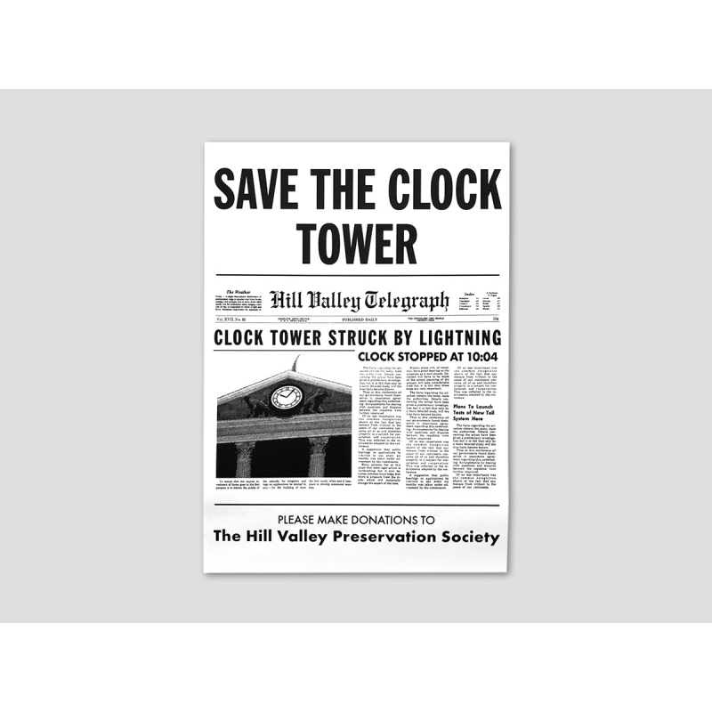 "Save the Clock Tower" Flyer weiß "Save the Clock Tower" Flyer weiß