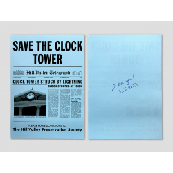 "Save the Clock Tower" Flyer blau (inkl. Widmung)