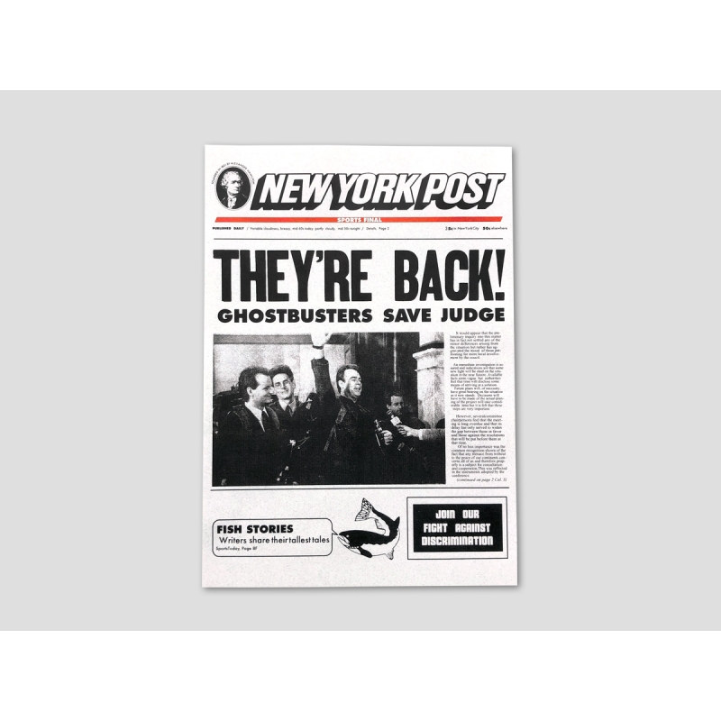 Title page NEW YORK POST "THEY'RE BACK!" Title page NEW YORK POST "THEY'RE BACK!"