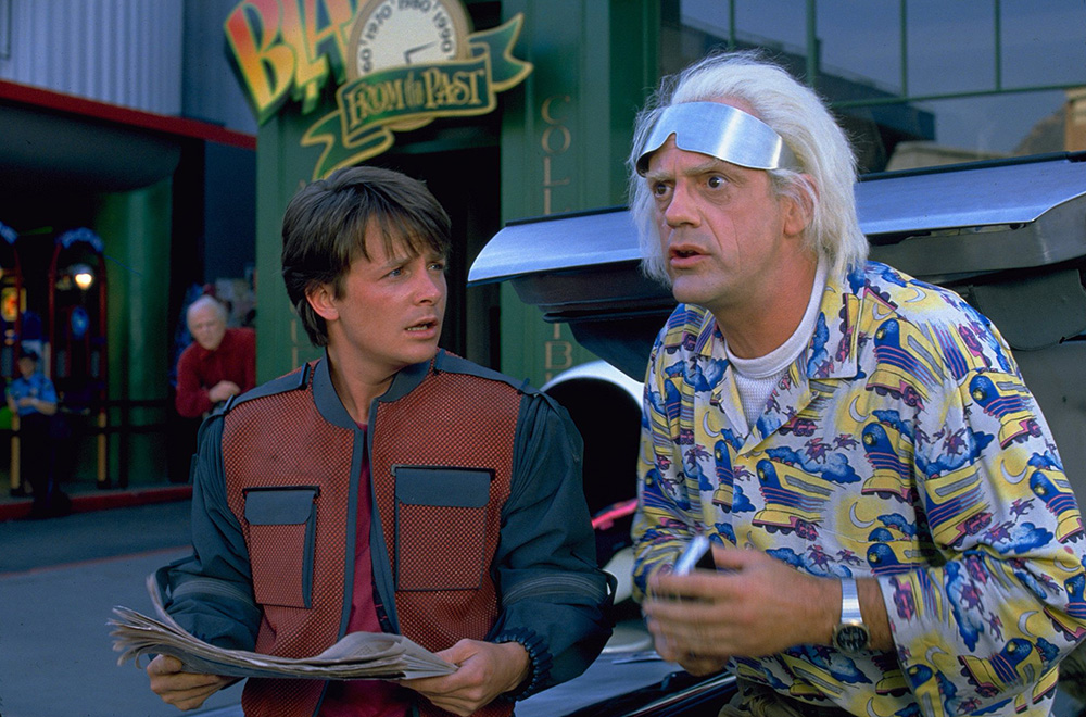 Marty und Doc im Hill Valley von 2015. Marty und Doc im Hill Valley von 2015.