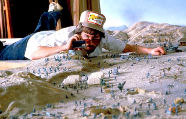 Steven Spielberg during the shooting preparations. Steven Spielberg during the shooting preparations.