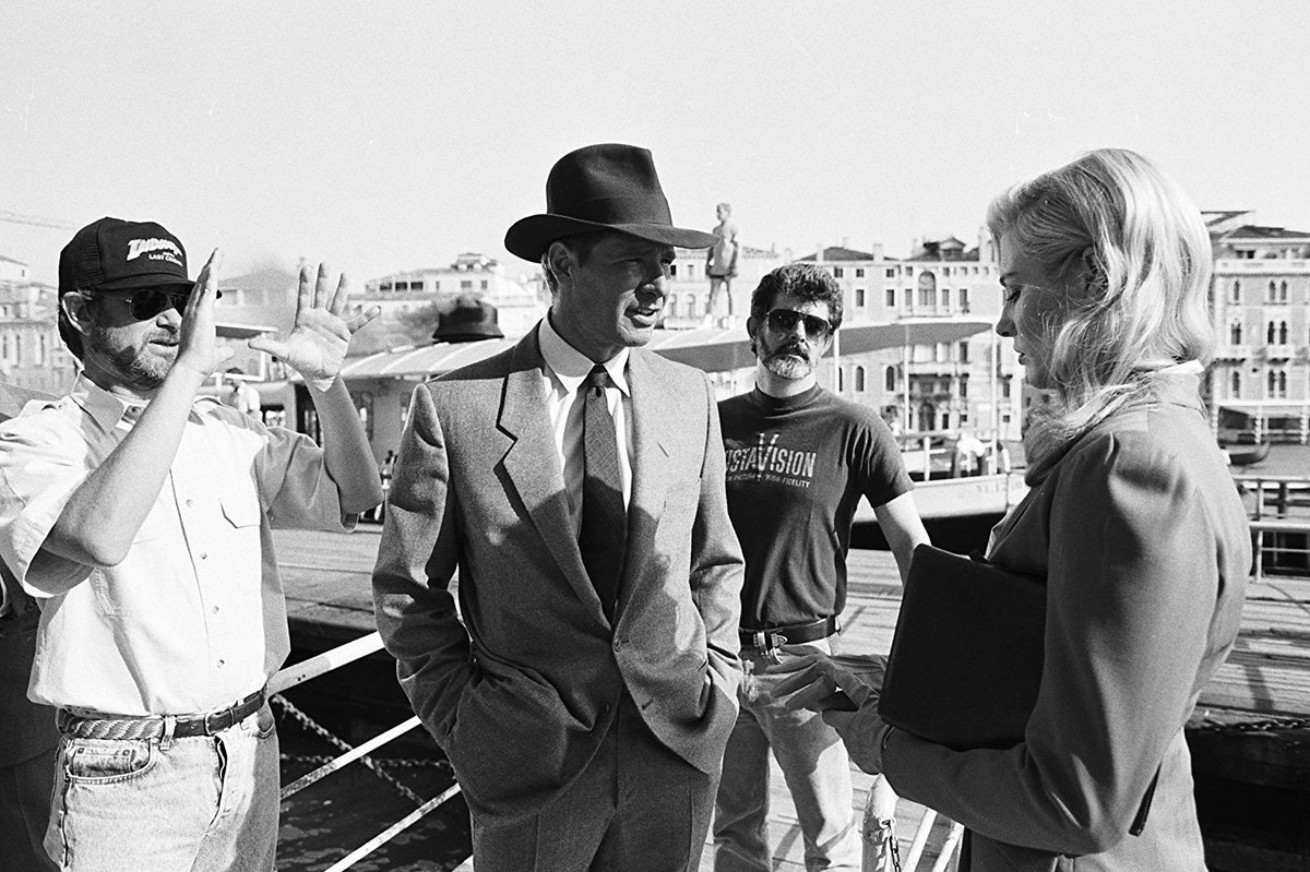 Alison Doody shooting with Harrison Ford, Steven Spielberg and George Lucas. Alison Doody shooting with Harrison Ford, Steven Spielberg and George Lucas.