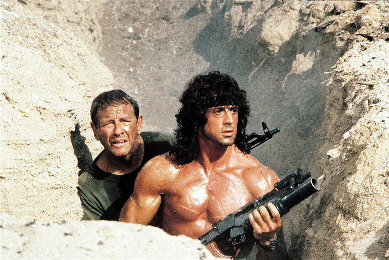 Sylvester Stallone and Richard Crenna